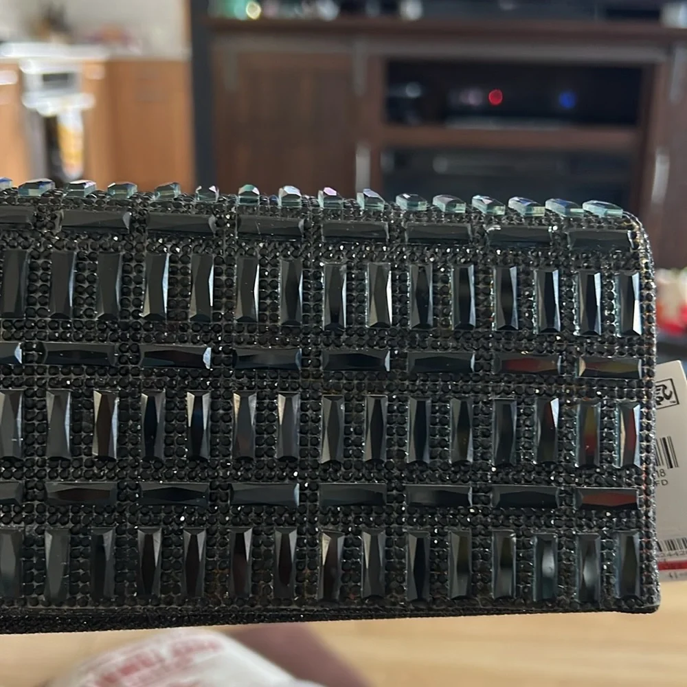 INC International Concept NWT Beaded Stone Clutch - Picture 2 of 10